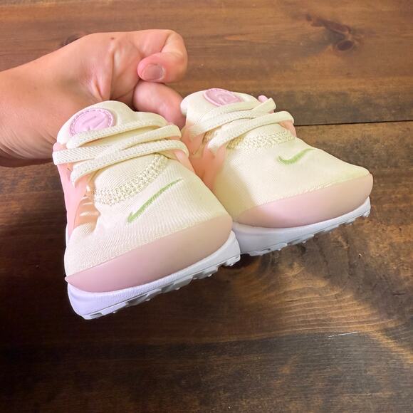 Nike Little Presto Td Toddler Size 7C Style 844767-102 Coconut Milk Ivory Pink - Picture 6 of 9
